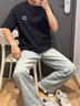 LEE COOPER/李庫珀 【品牌專供】水洗牛仔褲男2025春夏新款百搭寬松直筒長褲 淺藍(lán)色 33 曬單實(shí)拍圖