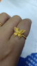 周大福金絲羽蝶蝴蝶黃金戒指女足金首飾(工費:560計價)EOF1373 16號 足金 約4.60g 曬單實拍圖