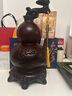 鹿色實(shí)木擺件工藝品高級(jí)感客廳玄關(guān)辦公室黑檀木雕刻福祿葫蘆紅木制家 黑檀木精雕[高50CM]單個(gè) 曬單實(shí)拍圖