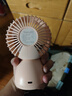 永日（yongri）小風(fēng)扇小型桌面床上用電風(fēng)扇宿舍usb風(fēng)扇辦公室風(fēng)扇靜音充電床頭迷你插電充電臺式風(fēng)扇 粉色【可調角度|三檔風(fēng)力|靜音長(cháng)續航】 曬單實(shí)拍圖