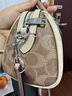 蔻馳（COACH）【官方授權(quán)店】女士手提單肩斜挎包波士頓包PVC配皮送女友禮物 CW330SVXCU豆沙粉 曬單實拍圖