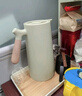 舍里 北歐風(fēng)玻璃內(nèi)膽保溫壺暖水壺家用小熱水保溫瓶宿舍保溫水壺 綠色- 1L 單個入 曬單實拍圖