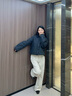 波司登（BOSIDENG）2025新款輕薄羽絨服女短款90絨翻領(lǐng)菱格巴恩風(fēng)保暖外套B250135332 歐珀黑|8F39 S 160/84A 曬單實拍圖