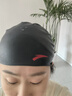 安踏泳帽男女成人兒童加大舒適硅膠不勒頭長發(fā)護耳訓(xùn)練純色防水游泳帽 黑色款硅膠泳帽（成人防水泳帽） 曬單實拍圖