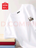 名創(chuàng)優(yōu)品（MINISO）短袖t恤男夏季潮牌半袖2025新款男士正肩純棉休閑上衣 白 L 曬單實(shí)拍圖