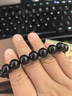 侗秘收藏級天然黑曜石手串男女冰種曜石情侶轉運金曜石串珠送生日禮物 烏金黑曜石-12mm【安神】 曬單實(shí)拍圖