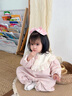 班喜迪嬰兒衣服秋裝寶寶連體衣洋氣嬰幼兒外出服公主小月齡哈衣爬服春秋 粉色 73cm 曬單實拍圖