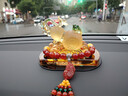 IKXO汽車擺件車載香水香薰福祿葫蘆車內(nèi)飾品女高檔中控臺裝飾用品男士 琉璃葫蘆【檀木葫蘆佛珠】小號 曬單實(shí)拍圖