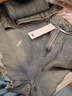 森馬（Semir）牛仔褲女寬松潮酷個(gè)性美式熱褲酷颯風(fēng)夏街頭毛邊短褲復古辣妹 牛仔中藍88201 29 曬單實(shí)拍圖
