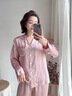乃絲SLKMRKT情侶款春秋真絲睡衣套裝夏男女家居服桑蠶絲兩件套 薔薇粉【19姆米重磅】（女款） L 曬單實(shí)拍圖