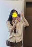 沐霓夏季日系學(xué)院風(fēng)jk制服套裝裙女設(shè)計感小眾短袖襯衫百褶短裙兩件套 學(xué)院風(fēng)襯衫+咖色裙子M90-105斤 曬單實拍圖