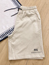 名創(chuàng)優(yōu)品（MINISO）休閑短褲男夏季100%純棉五分褲寬松直筒透氣簡(jiǎn)約高級(jí)感男士運(yùn)動(dòng)褲 卡其(mt簡(jiǎn)約美式褲前左下標(biāo)) L /175(品控嚴(yán)格) 曬單實(shí)拍圖