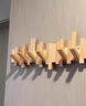 樸韻原木風(fēng)鋼琴鍵掛衣架實(shí)木墻上壁掛鉤臥室玄關(guān)入戶(hù)免打孔簡(jiǎn)約衣帽架 原木色8鍵【進(jìn)口櫸木】 曬單實(shí)拍圖