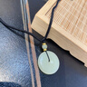 中國黃金（CHINA GOLD）和田玉吊墜男女款足金平安扣項鏈圓滿(mǎn)掛墜生日禮物馬年本命年禮物 平安扣項鏈+兩顆金珠約0.12g*代寫(xiě)賀卡 曬單實(shí)拍圖