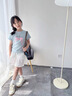 moonkids女童蛋糕裙2025夏季純棉裙子女孩芭蕾公主短裙兒童半身裙夏裝新款 4406白色長裙 120 cm 曬單實(shí)拍圖