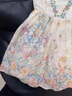 G.DUCK KIDS小黃鴨童裝夏季甜美風(fēng)女童連衣裙2025新款繡花蕾絲公主裙兒童裙子 米白色 120 建議5~6歲（110-120cm） 曬單實(shí)拍圖