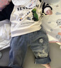 迪士尼（Disney）童裝男童秋裝套裝新款嬰兒童春秋季洋氣男寶寶長(zhǎng)袖衛(wèi)衣兩件套 黑色 玩偶恐龍兩件套 80 1歲內(nèi)身高65-75 曬單實(shí)拍圖