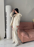 鴨鴨中長(zhǎng)款羽絨服女2025冬季新款時(shí)尚休閑潮流保暖連帽韓版小個(gè)子外套 藕粉色 M (建議110-130斤) 曬單實(shí)拍圖