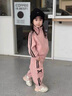 G.DUCKKIDS女童春秋運(yùn)動套裝女寶寶2025新款卡通洋氣衛(wèi)衣兩件套兒童休閑秋裝 粉色 90 cm 曬單實(shí)拍圖