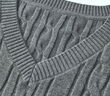 森馬（Semir）毛衣女森柔毛衫刺繡V領(lǐng)顯瘦寬松2024冬季絞花上衣復古風(fēng) 深花灰00120 S 曬單實(shí)拍圖