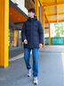 波司登（BOSIDENG）2025新款羽絨服男款90絨通勤短款防風(fēng)連帽保暖外套 【店長推薦】黑黛青|5177 L 180/96A 體重約140-155斤 曬單實拍圖