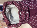 鴨鴨中長(zhǎng)款羽絨服女士2025年冬季新款潮流撞色連帽收腰顯瘦派克服外套 粉色 M 曬單實(shí)拍圖