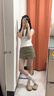 歐貝汐牛仔半身裙女裙褲2025新款夏季a字裙子包臀小個子低腰顯瘦短裙 卡綠 M 曬單實拍圖
