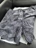 Keep泳褲男士雙層防尷尬沙灘寬松平角五分褲速干 黑色印花 XXXL 曬單實(shí)拍圖