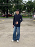 HLA海瀾之家長袖針織衫男純羊毛毛衣男25秋季 深藍(lán)63 M 170/88A 推薦125~136斤 曬單實(shí)拍圖