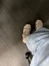 青婉田懶人包頭半拖鞋女2024新款秋季外穿厚底勃肯鞋鏤空羅馬涼鞋 米白色 37 曬單實拍圖