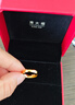 周大福 福字素圈泥鰍背黃金戒指女(工費(fèi)160)約4.45g EOF133 曬單實(shí)拍圖