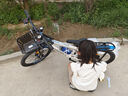 永久（FOREVER）兒童自行車6-12歲變速男女孩山地車 白藍色22寸適合身高145-160cm 曬單實拍圖