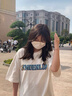 夏蓓朵運(yùn)動服套裝女夏裝2025新款初中高中學(xué)生寬松休閑短袖鹽系兩件套 Ymo熊#白色上衣+格子褲 L 【建議100-115斤】 曬單實拍圖