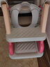 勞可里尼（NOCOLLINY）兒童馬桶坐便器輔助器樓梯式男孩女寶寶階梯架嬰兒坐便圈家用尿凳 【升級(jí)-穩(wěn)固三角】羅馬玫+PU墊 曬單實(shí)拍圖