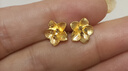 周六福黃金耳釘女足金999花卉耳飾耳針 計(jì)價(jià) 2.29g 曬單實(shí)拍圖