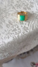 鍍24K金配飾 夸張土豪金瑪瑙戒指 活口男士指環(huán) 結(jié)婚沙金飾品 正方形綠寶石 曬單實(shí)拍圖