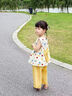 史努比女童連衣裙夏季2025新款洋氣兒童童裝碎花裙子女孩夏裝時(shí)髦公主裙 黃色 120 建議身高111-120cm 曬單實(shí)拍圖