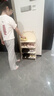 耶特入戶(hù)門(mén)口多層鞋架家用小戶(hù)型不占空間放鞋架子創(chuàng  )意鐵藝鞋子收納架 奶茶色四層/層板帶腳印 曬單實(shí)拍圖