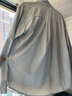 名創(chuàng)優(yōu)品白襯衫男長袖襯衣男士涼感冰絲UPF50+防曬衣服外套夏季Z 灰色 XL 曬單實拍圖