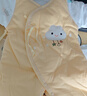 G.DUCKKIDS新生嬰兒衣服秋冬季棉衣0-3月寶寶冬款初生a類純棉連體衣夾棉冬裝 黃色云朵加棉蝴蝶衣 59cm 參考(0-2個月) 曬單實拍圖