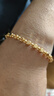 中國黃金（CHINA GOLD）小方糖黃金手鏈女士足金手串轉(zhuǎn)運(yùn)珠首飾七夕情人節(jié)禮物送女友老婆 足金小方糖手串約4.2g【玫瑰禮盒】 曬單實(shí)拍圖