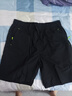 男士休閑帶拉鏈松緊腰短褲 黑色 2XL 曬單實(shí)拍圖