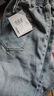 尤芮軻胖子大碼230斤水洗漸變牛仔褲男薄款夏季高街青少年寬松大碼直筒 藍色 L 115至130斤可穿 曬單實(shí)拍圖
