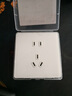 國際電工開關(guān)插座面板86型白色超薄墻壁暗裝鋼化玻璃家用單雙控一開五孔 正位五孔插座-白色【膚感玻璃】 曬單實拍圖