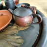 欽州坭興陶茶壺 漁翁壺 廣西名家手工原礦紫陶壺家用中式功夫茶具 寒江孤影漁翁壺 200ml 曬單實(shí)拍圖