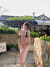 SNYDER WEAR粉色連衣裙女2025夏季新款修身包臀連衣裙長裙夏日絕美小個(gè)子長裙 粉色 S 建議75-90斤 曬單實(shí)拍圖