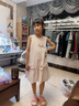 little MO&Co.原紗防曬500+ little moco童裝25夏新款女童立體蝴蝶結(jié)無袖連衣裙 裸紫色 140 140/68 曬單實(shí)拍圖
