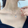 SHILUOZHEN七夕情人節(jié)禮物送女友愛(ài)人老婆鉑金銀項(xiàng)鏈女新款時(shí)尚飾品生日禮物 幸運(yùn)四葉草銀項(xiàng)鏈-白金色 曬單實(shí)拍圖