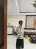 茶·愫【花影蝶夢】puretea茶愫小立領(lǐng)箱型印花中袖襯衫女2025夏新款 石墨黑 M 曬單實拍圖