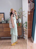 蕓蕁裙子女夏季2025新款韓系甜美度假吊帶夏季溫柔感多巴胺不規(guī)則下擺 連衣裙[送頭巾] M 曬單實拍圖